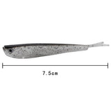 Maxbell 4x10 Pieces Artificial Soft Fishing Lures Baits Lifelike Fish Swimbaits 7.5cm