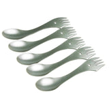 Maxbell 5 Piece 3 in 1 Outdoor Picnic Spork Spoon Fork Cutlery Utensil Camping Tool