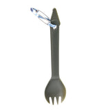 Maxbell 5 Pieces 3 in 1 Outdoor Picnic Spork Spoon Fork Cutlery Utensil Camping Tool