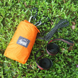 Maxbell Travel Camping Hanging Hammock Tent Sleeping Swing Poncho Picnic Pad Orange