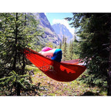 Maxbell Travel Camping Hanging Hammock Tent Sleeping Swing Poncho Picnic Pad Orange