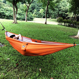 Maxbell Travel Camping Hanging Hammock Tent Sleeping Swing Poncho Picnic Pad Orange