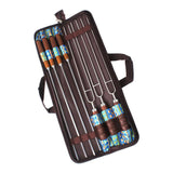 Maxbell 7-in-1 Stainless Steel Barbecue Skewer Traveling Tools BBQ Needles Sticks