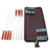 Maxbell 7-in-1 Stainless Steel Barbecue Skewer Traveling Tools BBQ Needles Sticks
