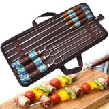 Maxbell 7-in-1 Stainless Steel Barbecue Skewer Traveling Tools BBQ Needles Sticks