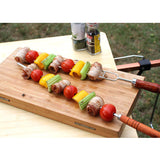 Maxbell 7-in-1 Stainless Steel Barbecue Skewer Traveling Tools BBQ Needles Sticks