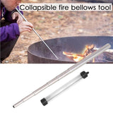 Maxbell Telescopic Collapsible Fire Blow Tube Campfire Builds Tool - 48.5cm Black - Aladdin Shoppers