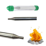 Maxbell Telescopic Collapsible Fire Blow Tube Campfire Builds Tool - 48.5cm Green - Aladdin Shoppers