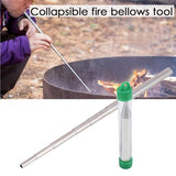 Maxbell Telescopic Collapsible Fire Blow Tube Campfire Builds Tool - 48.5cm Green - Aladdin Shoppers