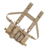 Maxbell Combat Training Shooting Hunting Outdoor Molle Vest Pouch Chest Rig Brown