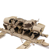Maxbell Combat Training Shooting Hunting Outdoor Molle Vest Pouch Chest Rig Brown
