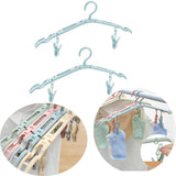 Maxbell 2 Pieces Outdoor Camping Folding Plastic Clothing Coat Hanger Travel Blue - Aladdin Shoppers