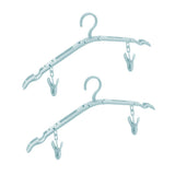 Maxbell 2 Pieces Outdoor Camping Folding Plastic Clothing Coat Hanger Travel Blue - Aladdin Shoppers