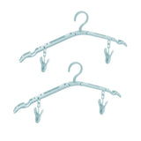 Maxbell 2 Pieces Outdoor Camping Folding Plastic Clothing Coat Hanger Travel Blue - Aladdin Shoppers