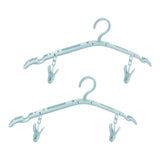 Maxbell 2 Pieces Outdoor Camping Folding Plastic Clothing Coat Hanger Travel Blue - Aladdin Shoppers