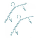 Maxbell 2 Pieces Outdoor Camping Folding Plastic Clothing Coat Hanger Travel Blue - Aladdin Shoppers