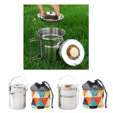 Maxbell Stainless Steel Outdoor Cooking Camping Cookware Hanging Pan Pot 15.5x12cm