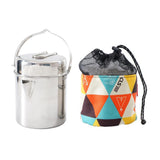 Maxbell Stainless Steel Outdoor Cooking Camping Cookware Hanging Pan Pot 15.5x12cm