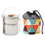 Maxbell Maxbell Stainless Steel Outdoor Cooking Camping Cookware Hanging Pan Pot 14x12cm