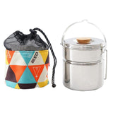 Maxbell Maxbell Stainless Steel Outdoor Cooking Camping Cookware Hanging Pan Pot 14x12cm