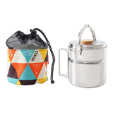 Maxbell Maxbell Stainless Steel Outdoor Cooking Camping Cookware Hanging Pan Pot 14x12cm