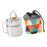 Maxbell Maxbell Stainless Steel Outdoor Cooking Camping Cookware Hanging Pan Pot 14x12cm