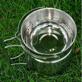 Maxbell Maxbell Stainless Steel Outdoor Cooking Camping Cookware Hanging Pan Pot 14x12cm