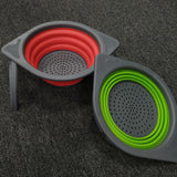 Maxbell Camping Foldable Colander Fruit Vegetable Washing Filter Basket Red - Aladdin Shoppers