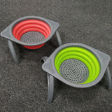 Maxbell Camping Foldable Colander Fruit Vegetable Washing Filter Basket Red - Aladdin Shoppers