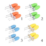 Maxbell 4 Pieces Outdoor Barbecue Skewer Corn Cob Needle Fruit Fork Holder Orange