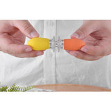 Maxbell 4 Pieces Outdoor Barbecue Skewer Corn Cob Needle Fruit Fork Holder Orange