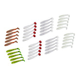 Maxbell 5Pieces PVC Soft Fishing Lures Swimbaits Lifelike for Trout Pike Walleye