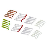 Maxbell 5Pieces PVC Soft Fishing Lures Swimbaits Lifelike for Trout Pike Walleye