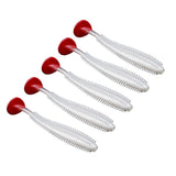 Maxbell 5Pieces PVC Soft Fishing Lures Swimbaits Lifelike for Trout Pike Walleye
