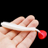 Maxbell 5Pieces PVC Soft Fishing Lures Swimbaits Lifelike for Trout Pike Walleye