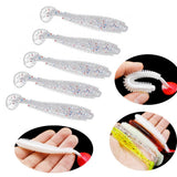 Maxbell 5 Pieces PVC Fishing Lure Bait Artificial Bait Tackle with T-tail 6cm 1.2g B