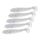 Maxbell 5 Pieces PVC Fishing Lure Bait Artificial Bait Tackle with T-tail 6cm 1.2g B