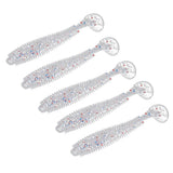Maxbell 5 Pieces PVC Fishing Lure Bait Artificial Bait Tackle with T-tail 6cm 1.2g B