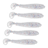 Maxbell 5 Pieces PVC Fishing Lure Bait Artificial Bait Tackle with T-tail 6cm 1.2g B