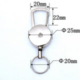 Maxbell Maxbell Metal Retractable Key Chain Recoil Keyring Heavy Duty w/23.6 inch Wire Rope