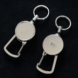 Maxbell Maxbell Metal Retractable Key Chain Recoil Keyring Heavy Duty w/23.6 inch Wire Rope