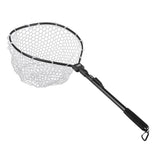 Maxbell Maxbell Premium Fishing Landing Net Catch and Release Net &Foldable Pole Black