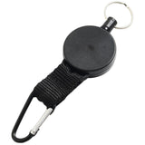 Maxbell Maxbell Heavy Duty Key Holder Carabiner Buckle with Steel Cable Keyrings Black