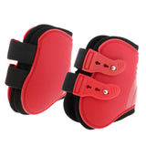 Maxbell Maxbell 1 Pair Horse Leg Boots Hind or Front Leg Tendon Protect Wraps Red Hind Foot