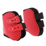 Maxbell Maxbell 1 Pair Horse Leg Boots Hind or Front Leg Tendon Protect Wraps Red Hind Foot