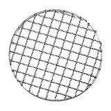 Maxbell Portable Firewood BBQ Grill Cooking Pot Rack Barbecue Mesh Mat Silver -Round