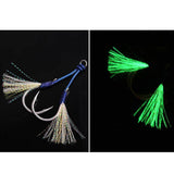 Maxbell 2x Jig Hooks Fishing Hooks Barbed Hooks Assist Hooks in Solid Ring
