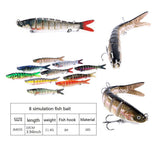 Maxbell Maxbell Artificial Fishing Swim Bait Simulate Life-like Multi Jointed Fish Lure 8