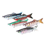 Maxbell Maxbell Multi Jointed Fishing Lure Bionic Bait Swimbait Lifelike Eel Tackle  Pink