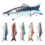Maxbell Maxbell Multi Jointed Fishing Lure Bionic Bait Swimbait Lifelike Eel Tackle  Pink